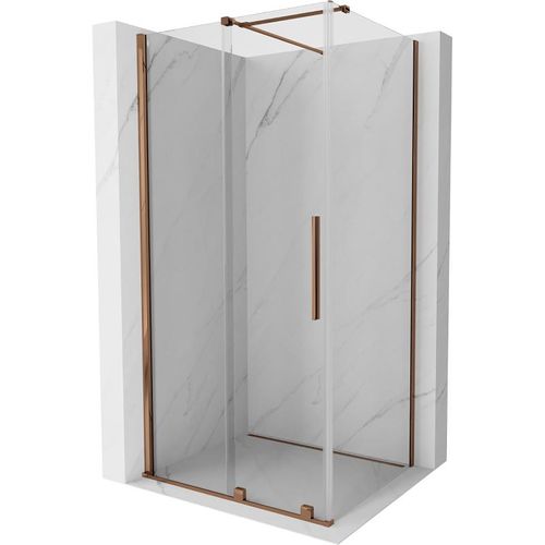 Mexen Velar Dusche 130x100cm Transparent Rosa Gold Schiebetür