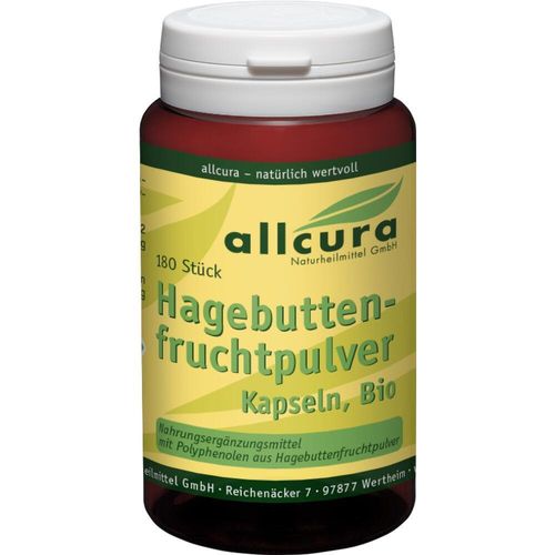 Hagebuttenfruchtpulver Kapseln Bio 180 ST