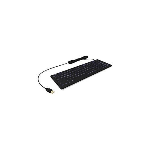 KeySonic KSK-6031INEL-B - Tastatur - waschbar - hintergrundbeleuchtet - USB - QWERTZ