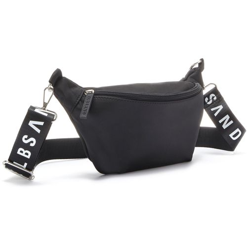 Bauchtasche ELBSAND, Damen, Gr. B/H/T: 26cm x 12cm x 7cm, schwarz, Polyester, unifarben, clean, Taschen, CrossBody, Gürteltasche, Brusttasche, Hüfttasche VEGAN