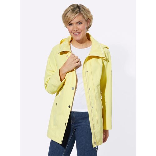 Langjacke CASUAL LOOKS, Damen, Gr. 18, gelb (zitrone), 100% Polyester, Paspelierung:100% Polyester, unifarben, Langarm, Jacken