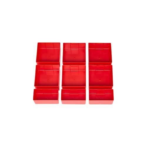 Schäfer Shop Genius Einsatzkasten-Set für FS Putzmittel- und Materialschränke, ABS-Kunststoff, rot, 9-teilig
