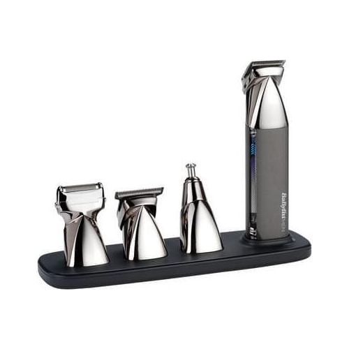 BaByliss Super-X Metal 15-in-1- Multi-Trimmer – Kabelloses Grooming-Kit inklusive Barttrimmer und Nasenhaarschneider, wasserdicht, Geschenk für Männer, Silber/Grau, MT996E