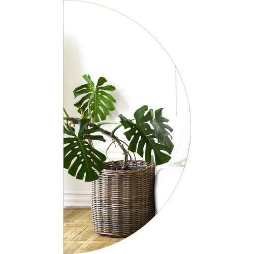 Lichtspiegel Badezimmerspiegel - Wandspiegel Spiegel - Halbkreisförmiger LED - Halbkreis 80cm - (Neutralweiß 4000K)
