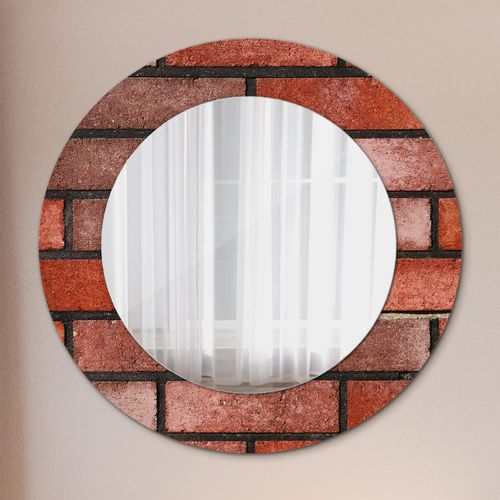 Spiegel - Mirror zum Wandspiegel Schlafzimmer – Schminkspiegel- Rot Ziegel- Ø60cm