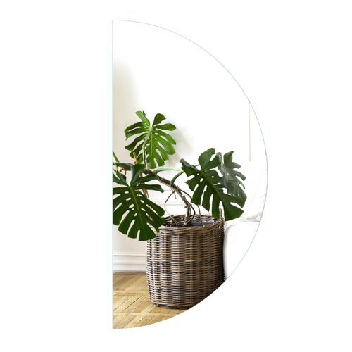 Lichtspiegel Badezimmerspiegel - Wandspiegel Spiegel - Halbkreisförmiger LED - Halbkreis 80cm - (Kaltweiß 6500K)