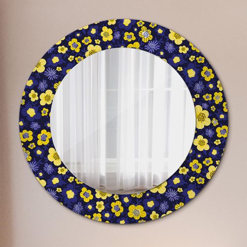 Spiegel - Mirror zum Wandspiegel Schlafzimmer – Schminkspiegel- niedlich klein blumen- Ø60cm