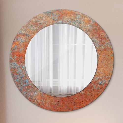 Spiegel - Mirror zum Wandspiegel Schlafzimmer – Schminkspiegel- rostig Metall- Ø60cm