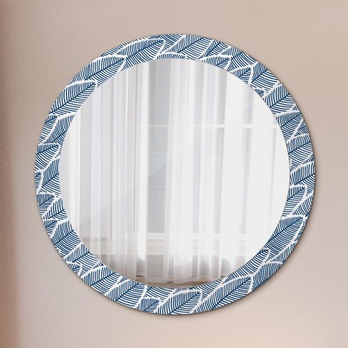 Spiegel - Mirror zum Wandspiegel Schlafzimmer – Schminkspiegel- Blätter- Ø80cm