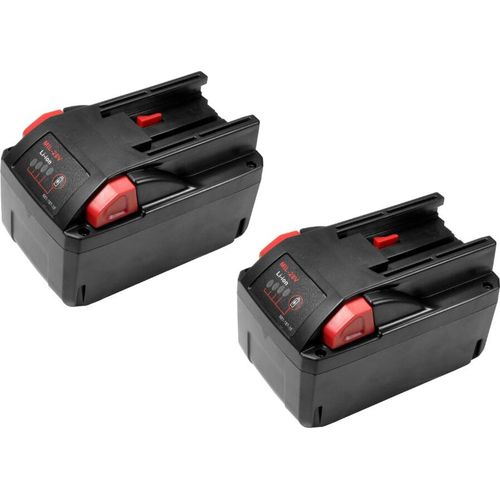 2x Trade-Shop Li-Ion Werkzeug-Akku 28V 5Ah für AEG Milwaukee HD28 SG, V28 SG Geradschleifer, HD28 SX, V28 SX Säbelsäge, HD28 VC/0 Nass-/Trockensauger