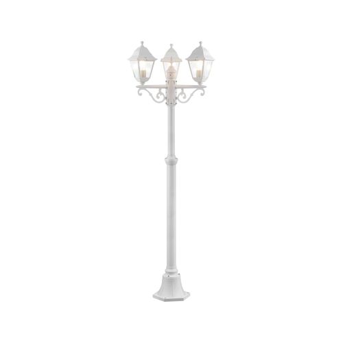 BRILLIANT Nissie Außenstandleuchte 3flg weiß 3x A60, E27, 60W, geeignet für Normallampen (nicht enthalten)