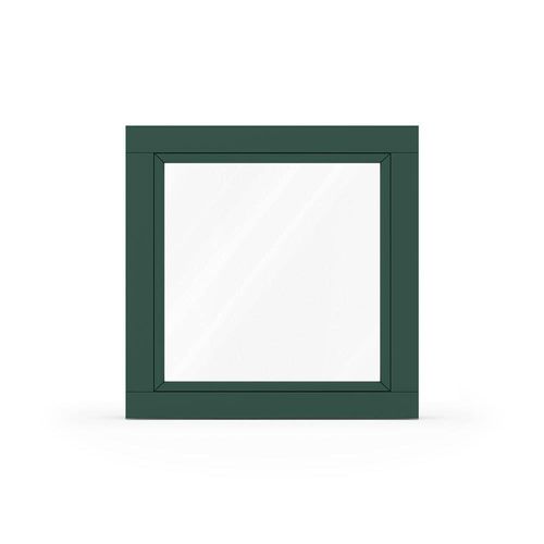 fensterversand.com Fenster Tannengrün RAL 6009, Holz, Classic IV 68, 510 x 510 mm, einteilig, festverglast, individuell konfigurieren