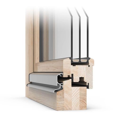fensterversand.com Fenster Fichte Hell 325, Holz, Classic IV 68 Profil, einteilig, 510 x 510 mm, 2-fach Verglasung, individuell konfigurieren