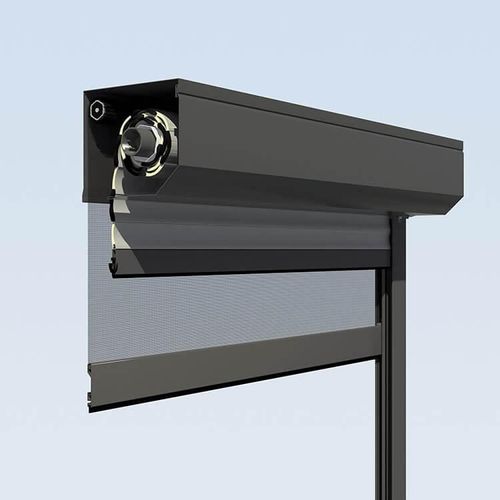 Fenster mit Rollladen und Insektenschutz, PVC, Kömmerling 70 AD, Weiß, 800 x 800 mm, einteilig, individuell konfigurieren