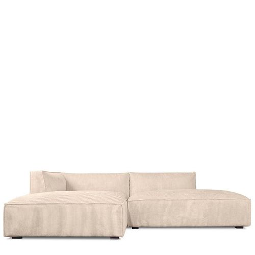 NV GALLERY Ecksofa AUSTER - Ecksofa links, Weiße Schokolade, B260