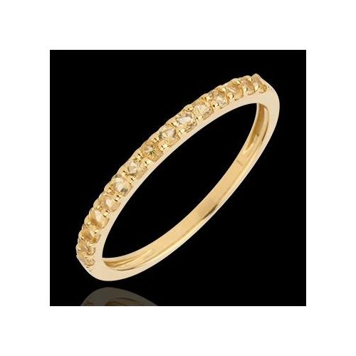 Edenly Ring Paradiesvogel - Einerreihe - Gelbgold und Gelber Citrin