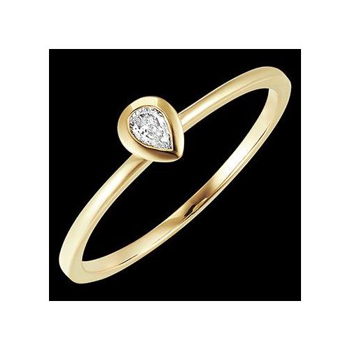 Edenly Ring FraÃ®cheur - Birne - 9 Karat Gelbgold mit Diamant