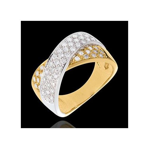 Edenly Goldring Ellipse mit 57 Diamanten - 0.8 Karat