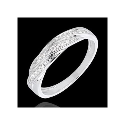 Edenly Diamantring Kostbares Geflecht in WeiÃŸgold