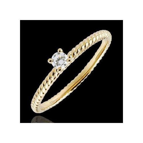 Edenly SolitÃ¤r Ring Goldenes Seil - Gelbgold