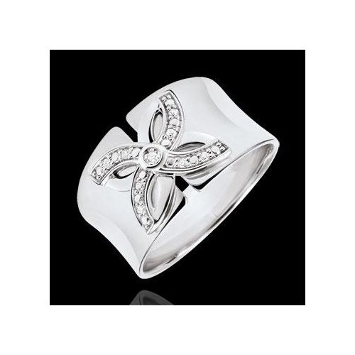 Edenly Ring Frische - Sommerlilie - WeiÃŸgold und Diamanten