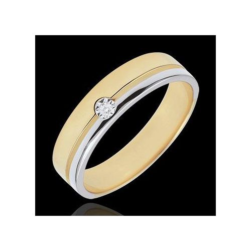 Edenly Trauring Olympia Diamant - Mitteleres Modell - bicolore