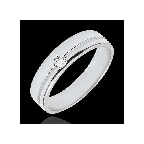 Edenly Trauring Olympia Diamant - Mitteleres Modell - Weissgold