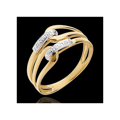 Edenly Gold- und Diamantring Klammer in Gelbgold