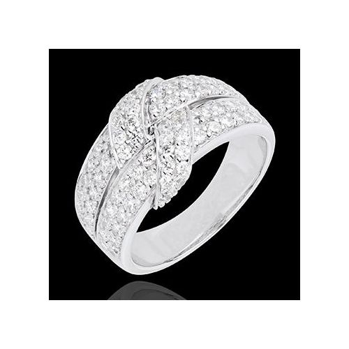 Edenly Weissgold Ring Ewiges Band mit Diamanten