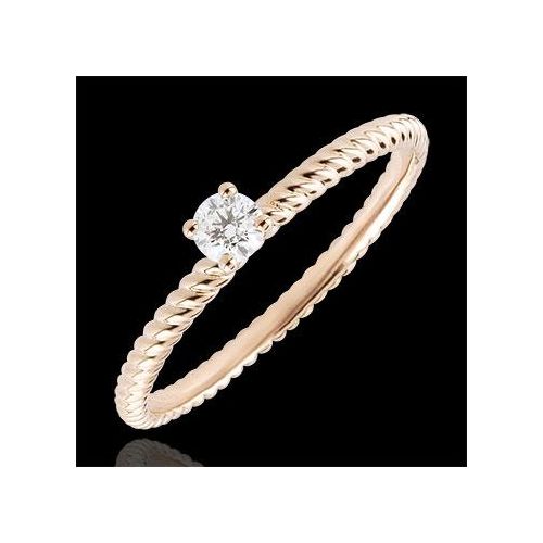 Edenly SolitÃ¤r Ring Goldenes Seil - RosÃ©gold