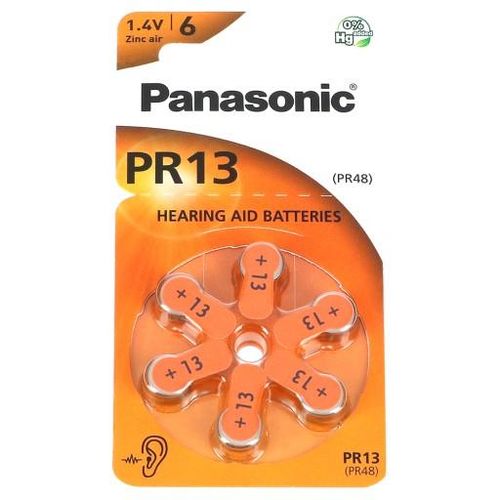 BATTERIEN f.Hörgeräte Panasonic PR13 6 St