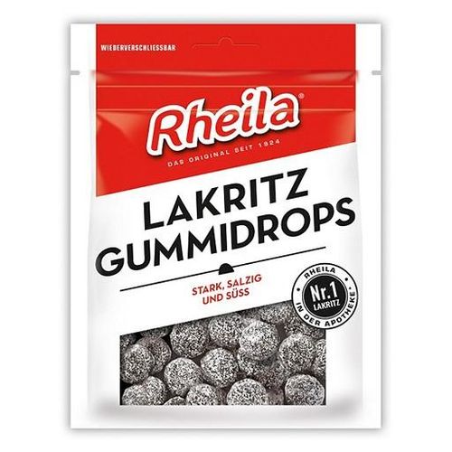 RHEILA Lakritz Gummidrops mit Zucker 90 g