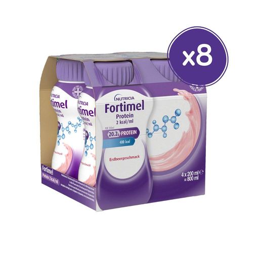 FORTIMEL Protein 2 kcal Erdbeergeschm.Trinknahrung 32X200 ml