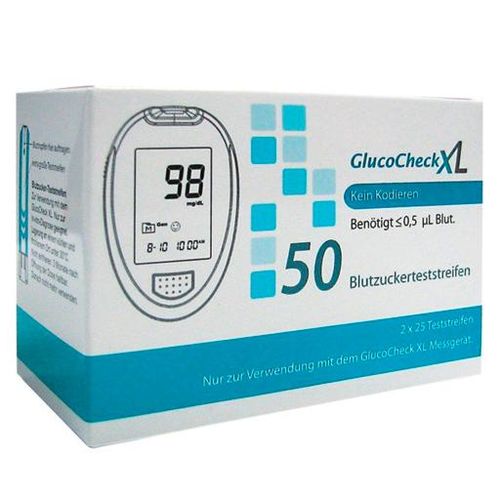 GLUCOCHECK XL Blutzuckerteststreifen 50 St