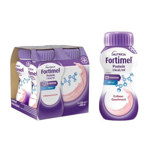 FORTIMEL Protein 2 kcal Erdbeergeschm.Trinknahrung 4X200 ml