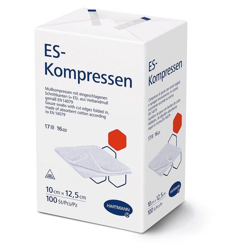 ES-KOMPRESSEN unsteril 10x12,5 cm 16fach 100 St
