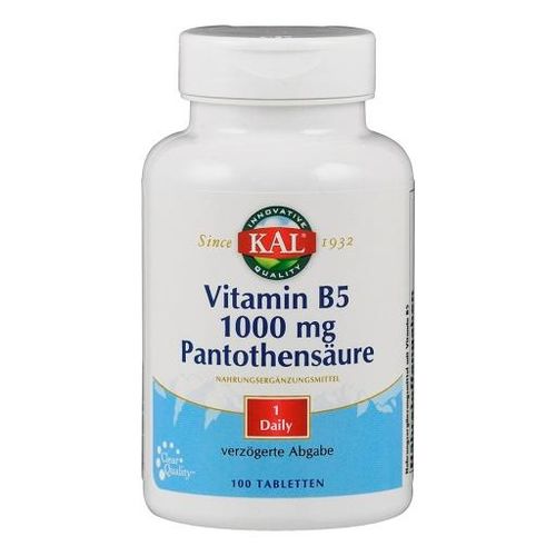 VITAMIN B5 1000 mg Pantothensäure KAL Tabletten 100 St