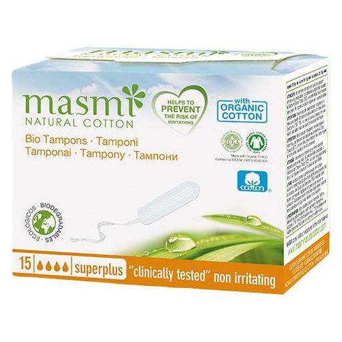 BIO TAMPONS Super Plus 100% Bio-Baumwolle MASMI 15 St