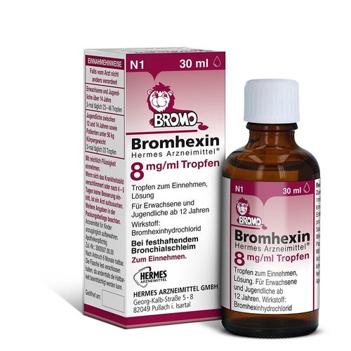 BROMHEXIN Hermes Arzneimittel 8 mg/ml Tropfen 30 ml