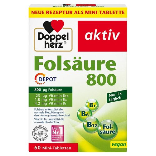DOPPELHERZ Folsäure 800 Depot Tabletten 60 St
