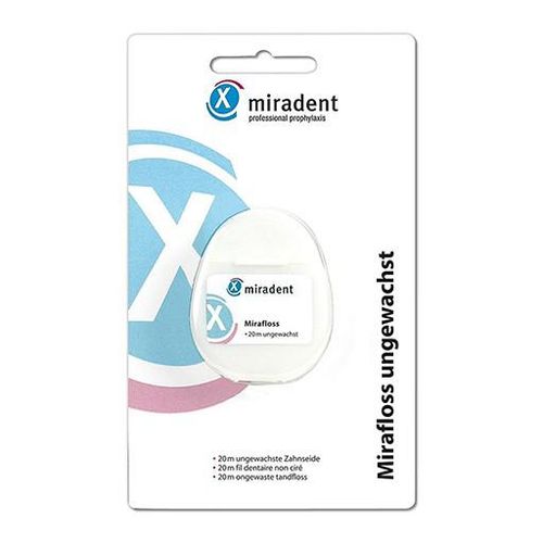 MIRADENT Zahnseide Mirafloss ungewachst 20 m 1 St