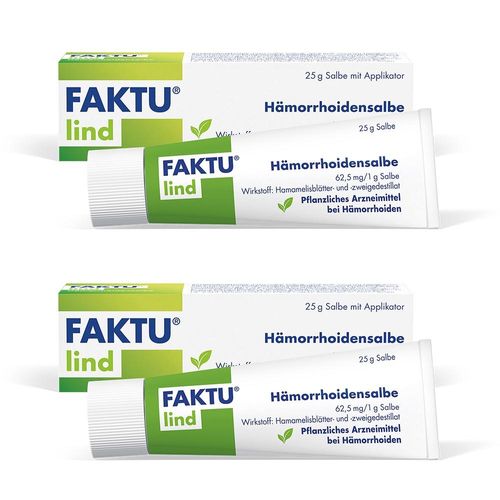 FAKTU lind Hämorrhoidensalbe Doppelpack 2X25 g