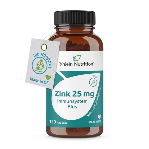 ZINK 25 mg Immunsystem Plus hochdosiert Kapseln + vegan 120 St