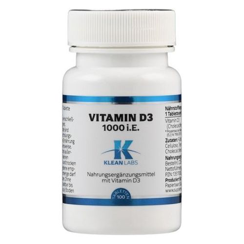 VITAMIN D 1000 I.E. KLEAN LABS Tabletten 100 St