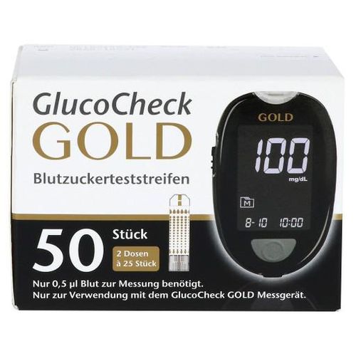 GLUCOCHECK GOLD Blutzuckerteststreifen 50 St