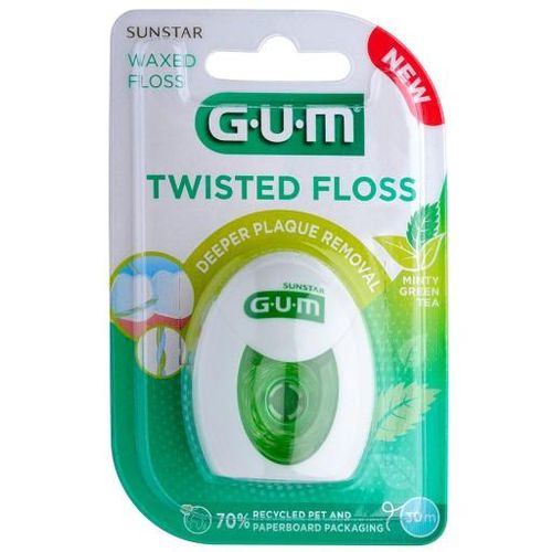 GUM TWISTED FLOSS waxed Zahnseide 50 m 1 St