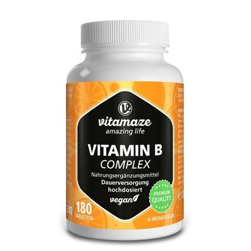 VITAMIN B COMPLEX hochdosiert vegan Tabletten 180 St