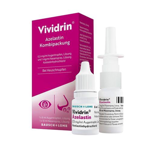 Vividrin Azelastin Kombipackung bei Heuschnupfen & Allergien 1 P