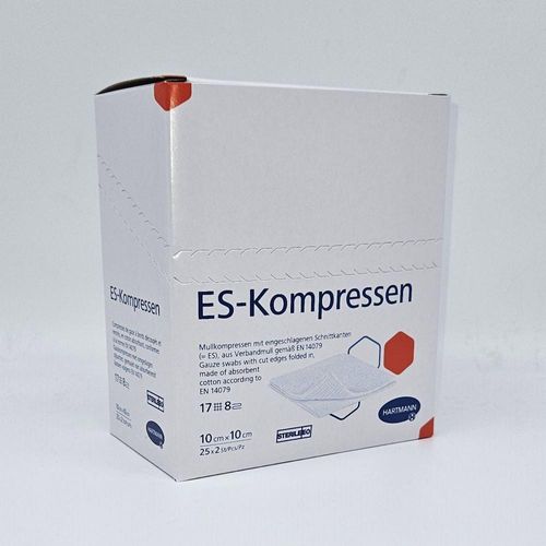 ES-KOMPRESSEN steril 10x10 cm 8fach 25X2 St