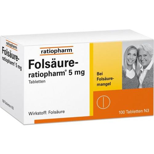 FOLSÄURE-RATIOPHARM 5 mg Tabletten 100 St